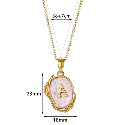 Collier Choker Femme avec Pendentif Lettre Initiale A-Z – Collier à Goutte d'Huile, Cadeau de Noël Élégant