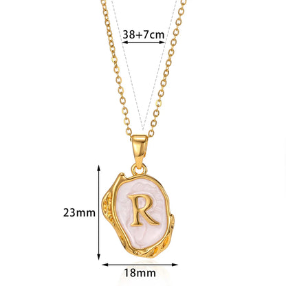 Collier Choker Femme avec Pendentif Lettre Initiale A-Z – Collier à Goutte d'Huile, Cadeau de Noël Élégant