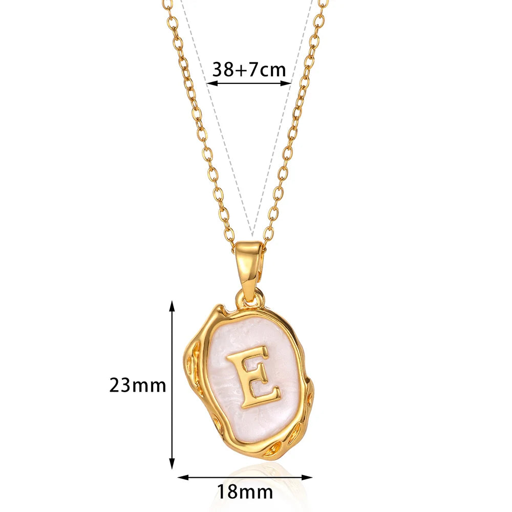 Collier Choker Femme avec Pendentif Lettre Initiale A-Z – Collier à Goutte d'Huile, Cadeau de Noël Élégant