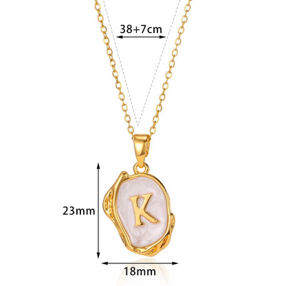 Collier Choker Femme avec Pendentif Lettre Initiale A-Z – Collier à Goutte d'Huile, Cadeau de Noël Élégant