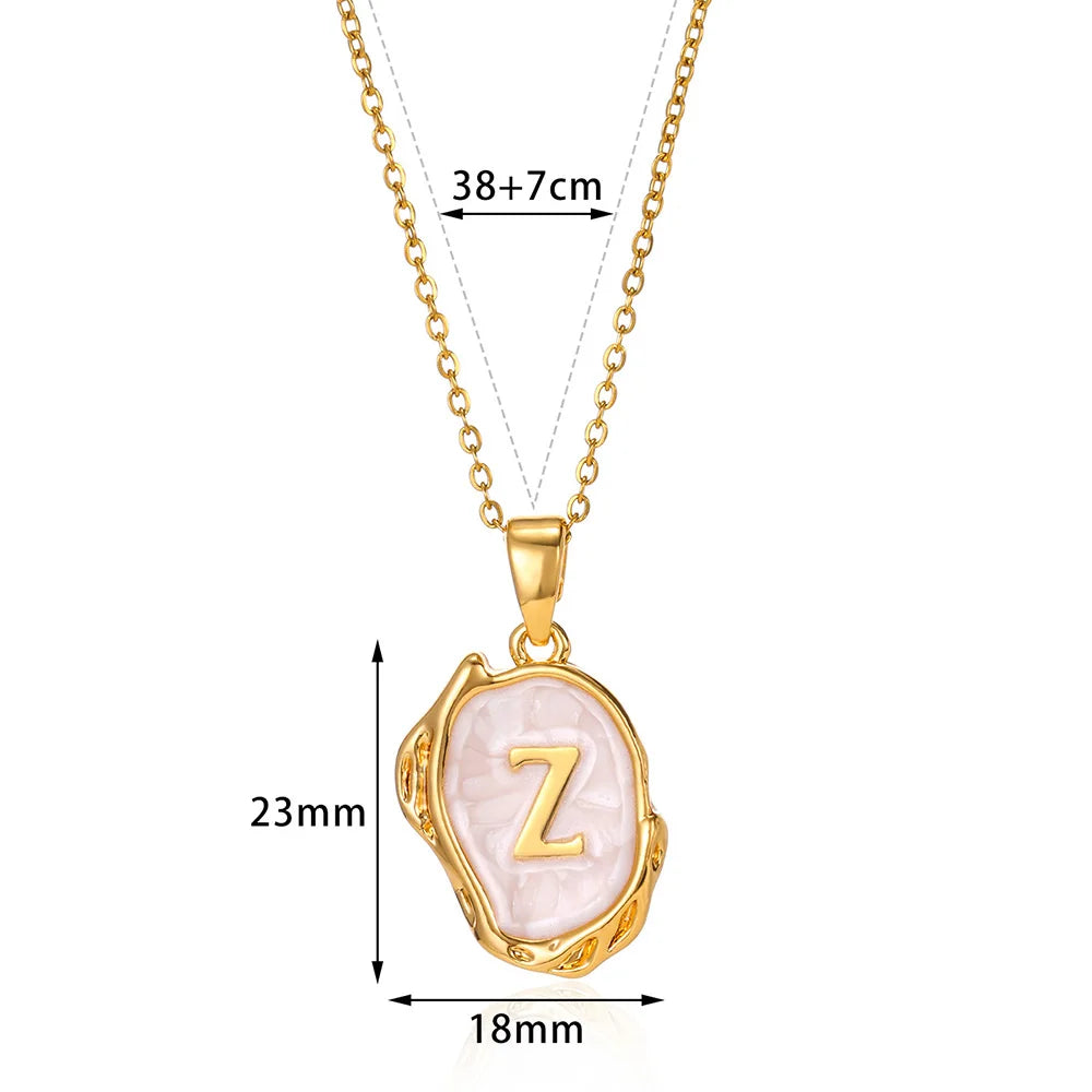 Collier Choker Femme avec Pendentif Lettre Initiale A-Z – Collier à Goutte d'Huile, Cadeau de Noël Élégant