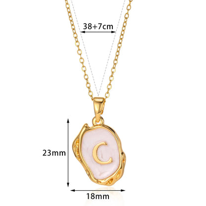 Collier Choker Femme avec Pendentif Lettre Initiale A-Z – Collier à Goutte d'Huile, Cadeau de Noël Élégant